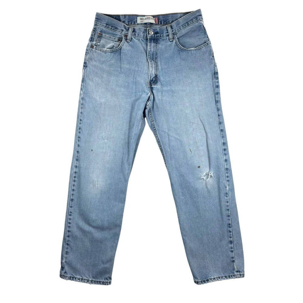Levi's Jeans 550 Men 34 x 30 Relaxed Fit Distressed Medium‎ Wash